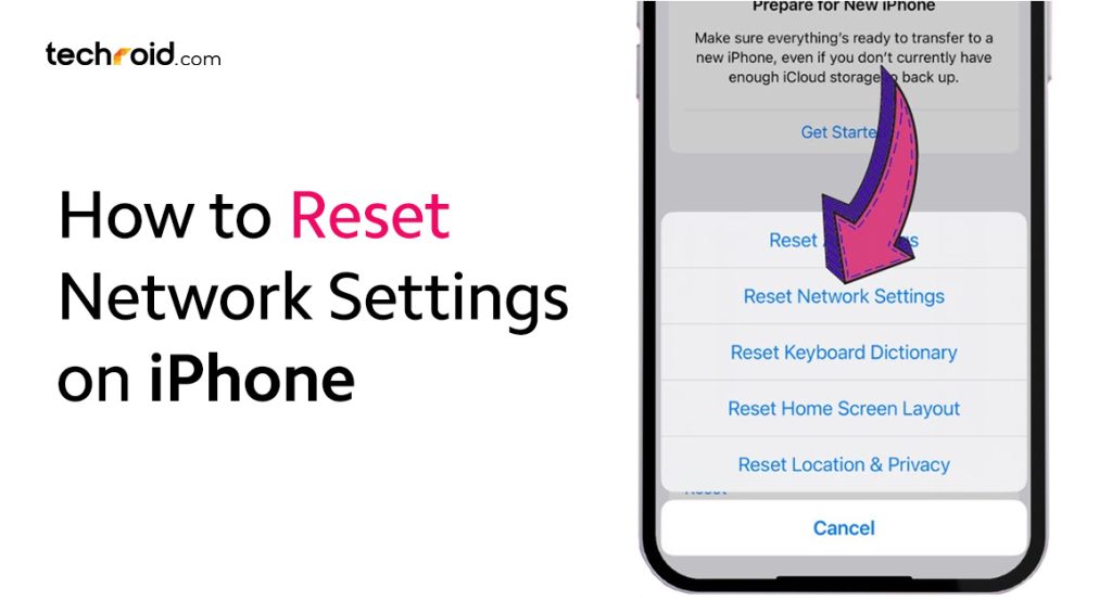 how to reset network settings on iphone