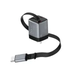 Taar OMI 45W GaN Charger with Retractable USB-C Cable